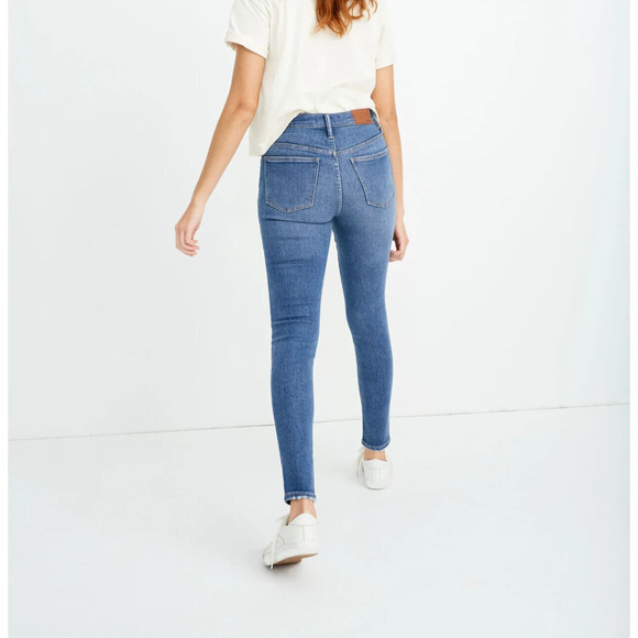 Madewell 9" Mid-Rise Skinny Jeans Pearson Wash Sz 28 Stretch Ankle 25" Inseam - Picture 3 of 11